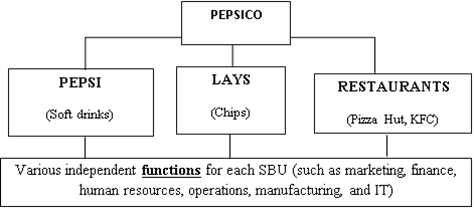 old version of pepsi co structure